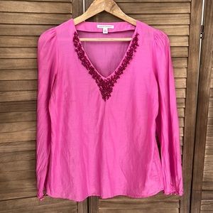 Banana Republic‎ beaded blouse size S